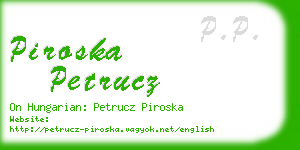 piroska petrucz business card